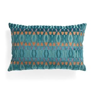SMALL WORLD 16x24 Geometric Pillow - Teal